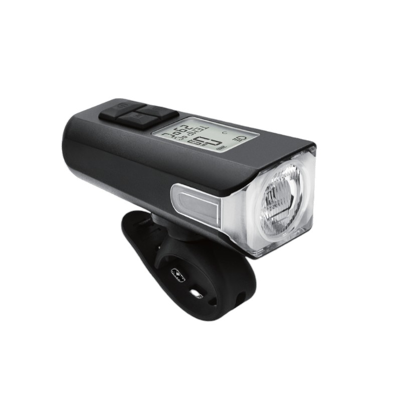 Linterna recargable USB con ciclocomputador